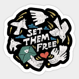 Keep Them Free Sticker